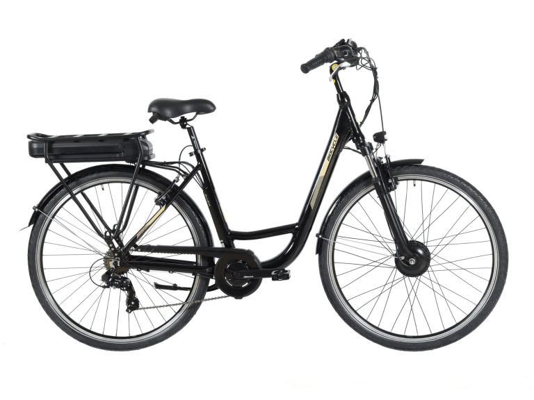 Bicicleta eléctrica urbana Alleia en color negro