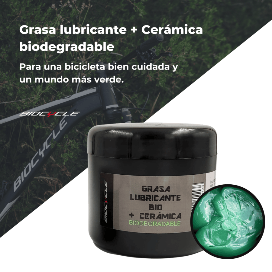 Bote de grasa verde para bicicleta cerámica Biocycle bio de 500 g