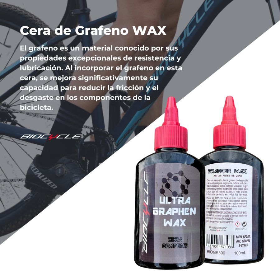 Beneficios de usar de cera de grafeno WAX en bicicletas.