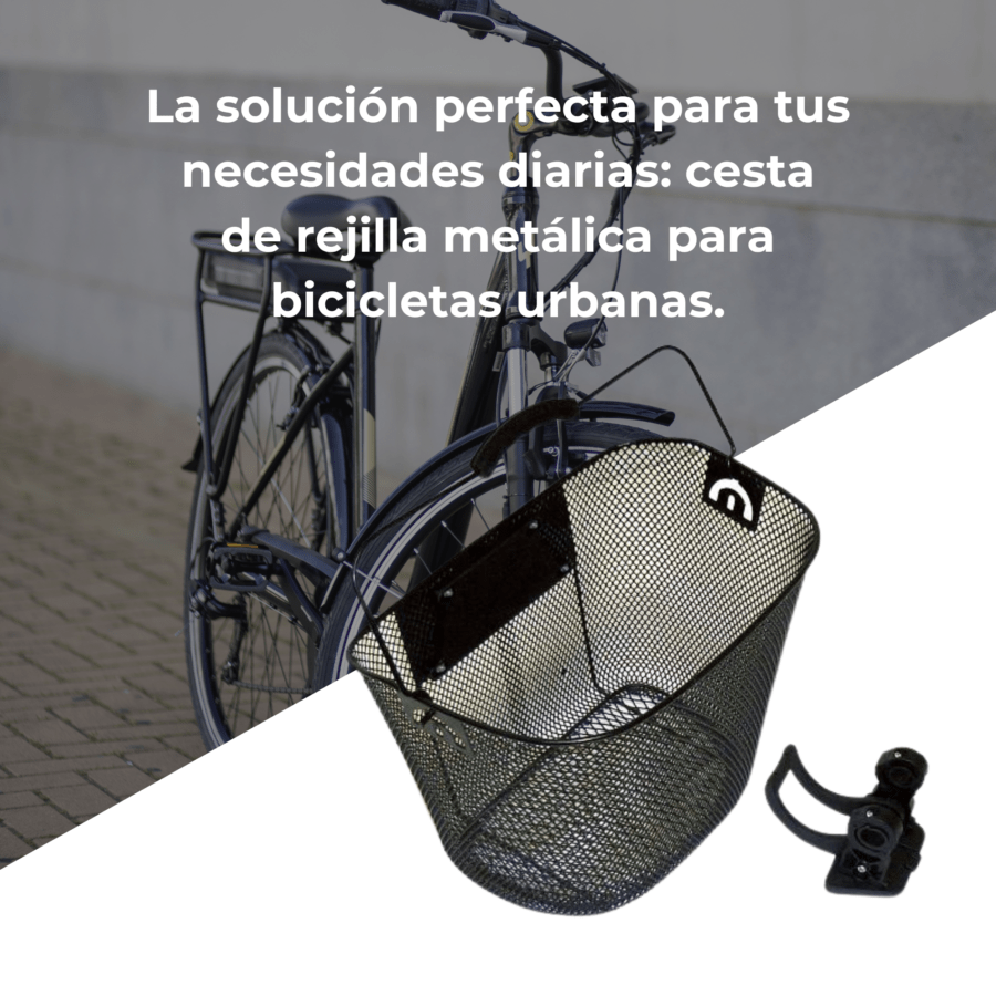 Cesta de bicicleta con enganche rápido