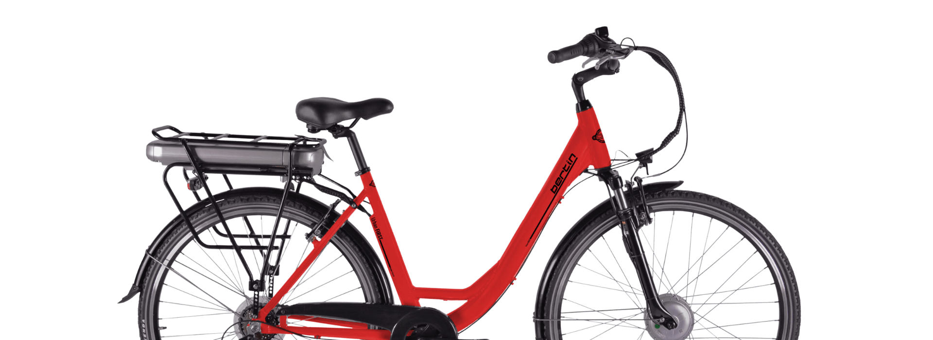 Bicicleta Eléctrica de Paseo ELEVEN 28” Roja - Motor AIKEMA 250W, Cambio Shimano 7V y Equipamiento Completo