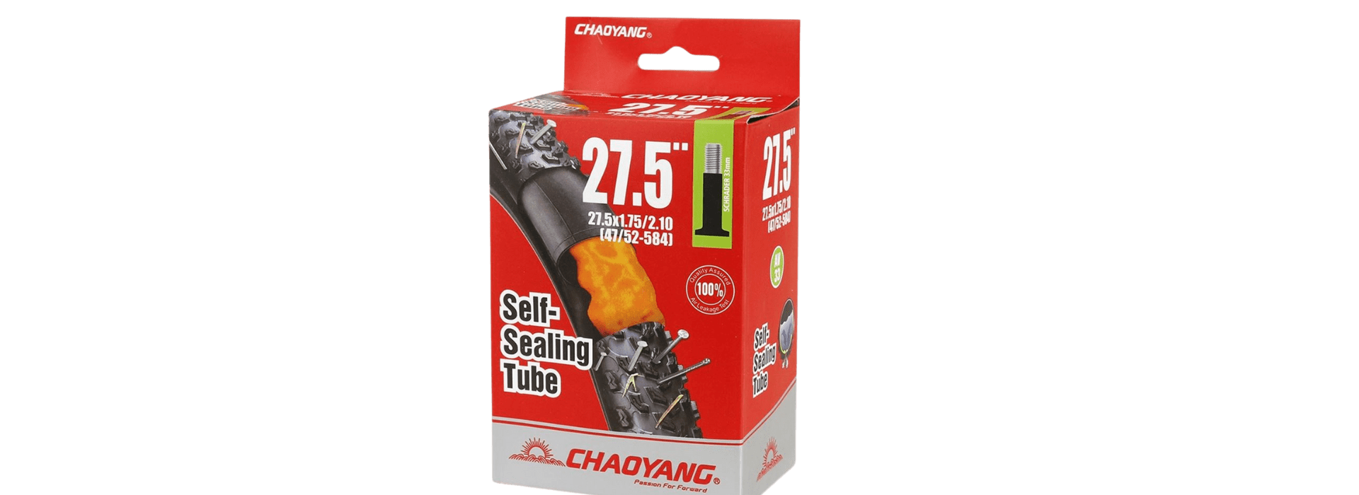 Cámara con líquido antipinchazos Chaoyang 27,5" x 1,75/2,10 válvula A/V 33 mm